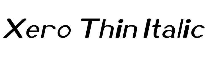 Xero Thin Italic  baixar fontes gratis