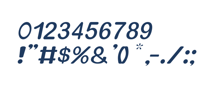 Xero Thin Italic Other Characters