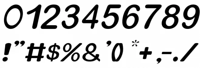 Xero Thin Italic Font OTHER CHARS