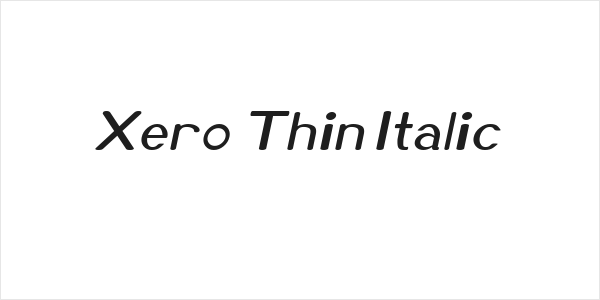 Xero Thin Italic Logo
