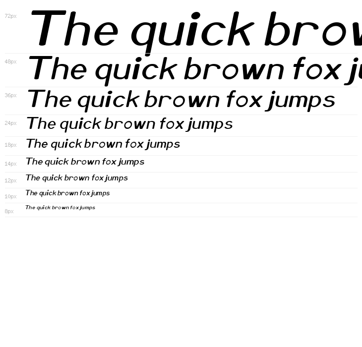 Xero Thin Italic Waterfall