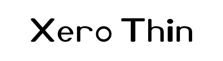 Xero Thin  Frei Schriftart Herunterladen