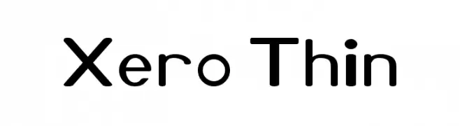 Xero Thin  Fuentes Gratis Descargar