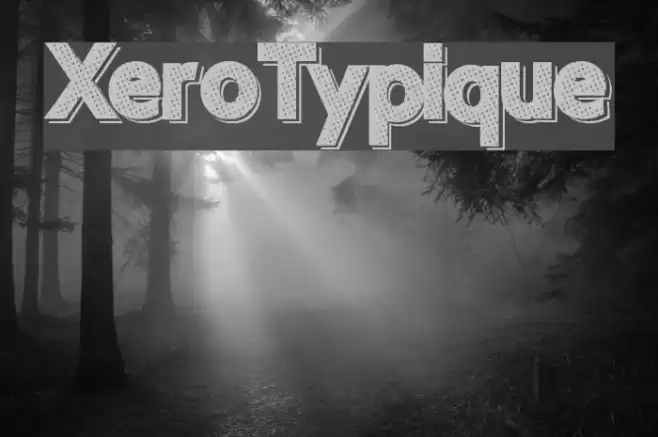 XeroTypique Font examples