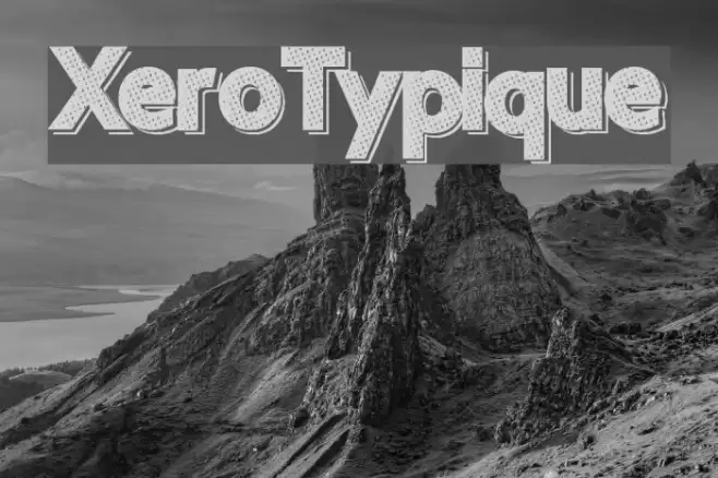 XeroTypique Font examples