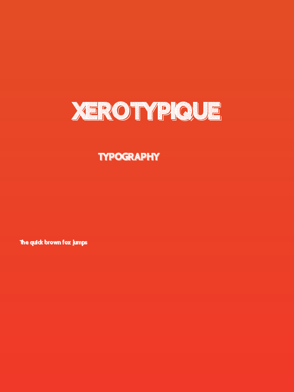 XeroTypique Poster