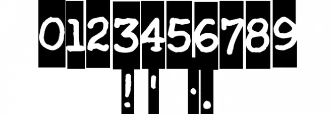 Xerography Font OTHER CHARS