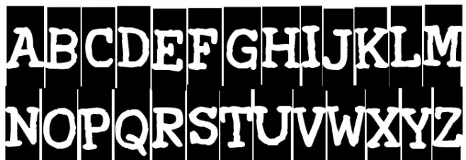 Xerography Schriftart Groß