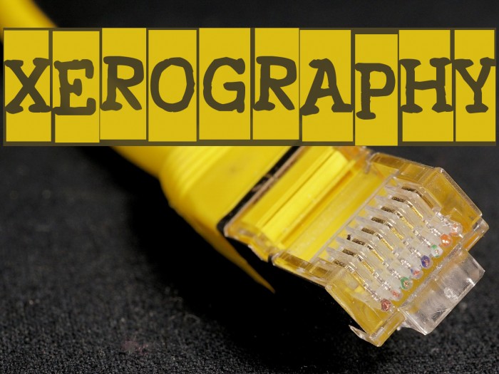 Xerography Font examples