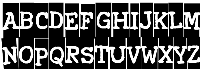 Xerography Font LOWERCASE