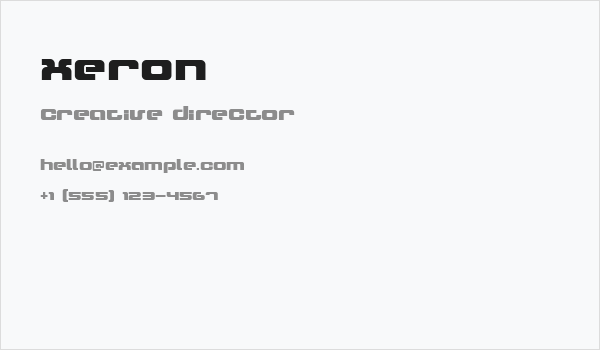 Xeron Business Card