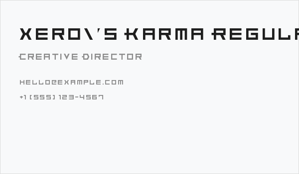 Xero's Karma Regular Business Card