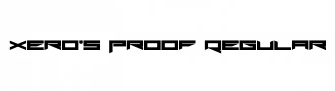 Xero's Proof Regular  baixar fontes gratis