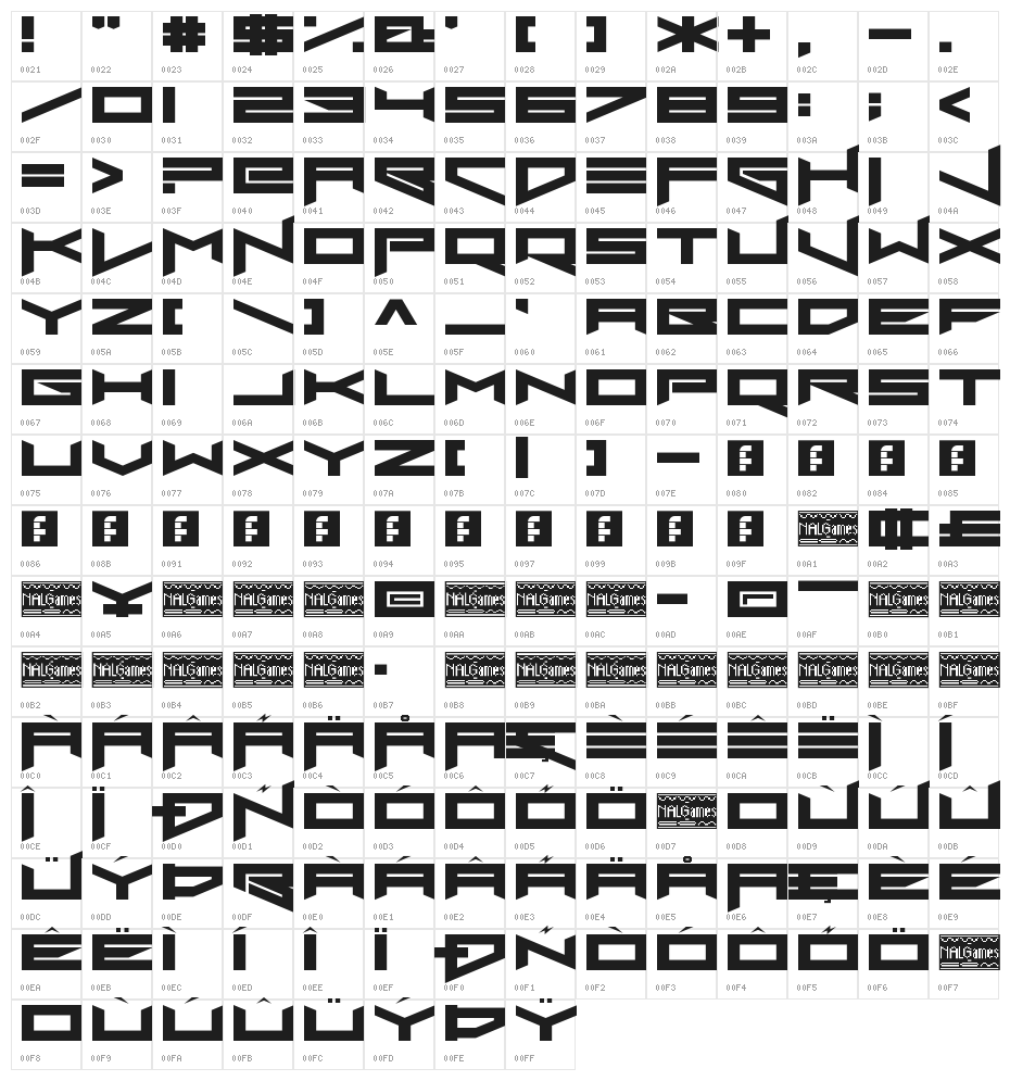 Xero's Proof Regular Character Map