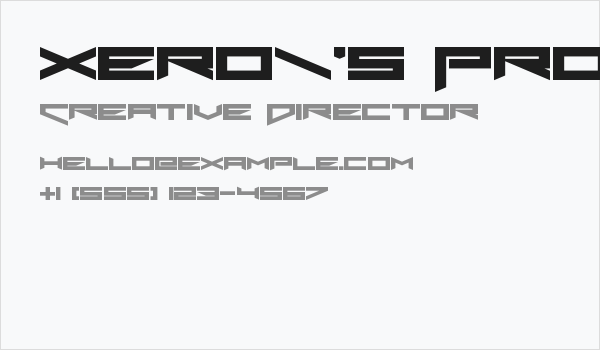 Xero's Proof Regular Business Card