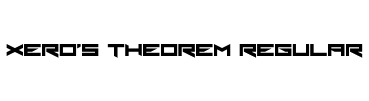 Xero's Theorem Regular  Descarca Fonturi Gratis