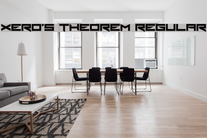 Xero's Theorem Regular Font examples