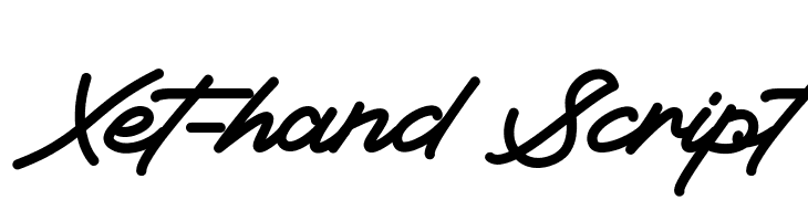 Xet-hand Script  Frei Schriftart Herunterladen