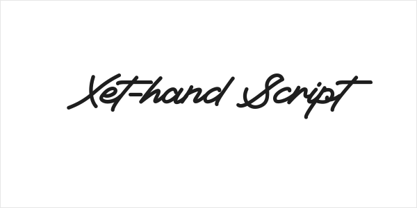 Xet-hand Script Logo