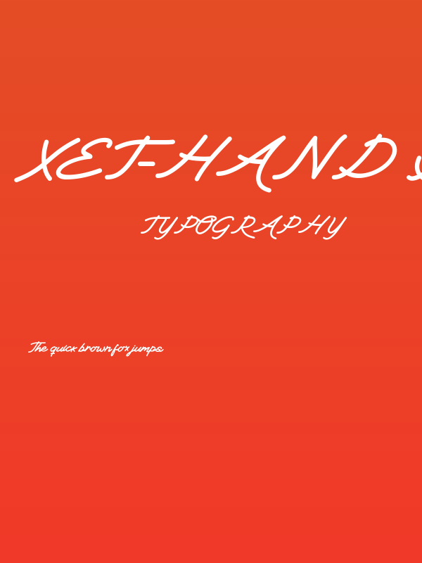 Xet-hand Script Poster
