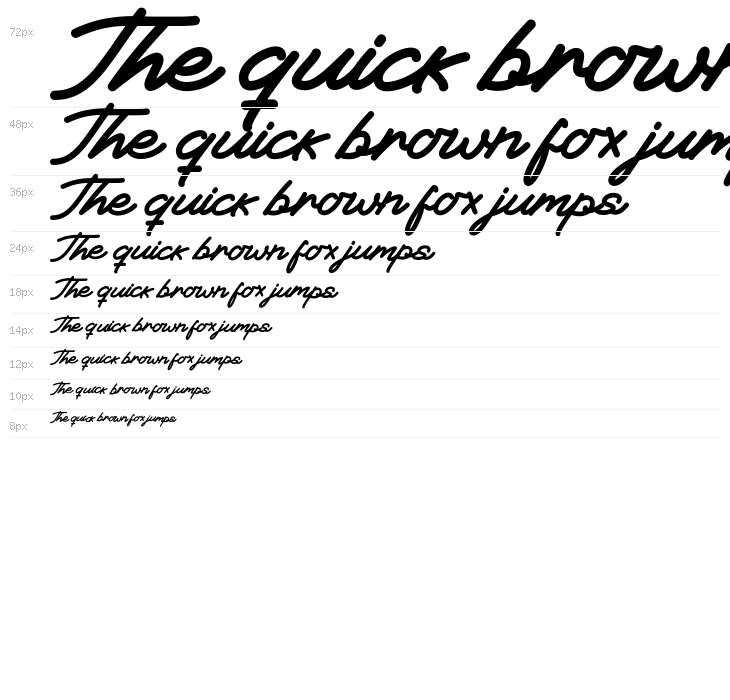 Xet-hand Script Waterfall