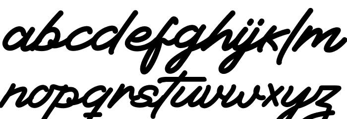 Xet-hand Script Font LOWERCASE