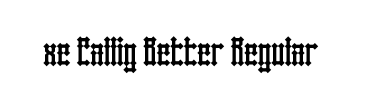 xe Callig Better Regular  Frei Schriftart Herunterladen
