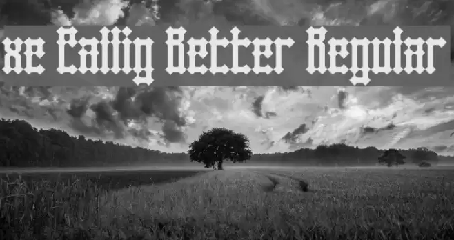 xe Callig Better Regular Font examples