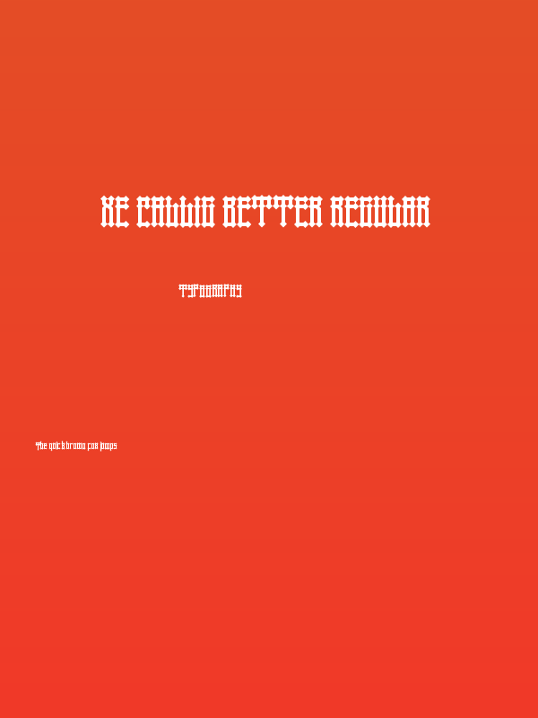 xe Callig Better Regular Poster