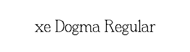 xe Dogma Regular Font