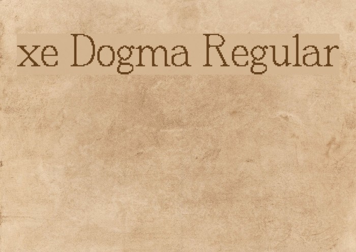 xe Dogma Regular Font examples