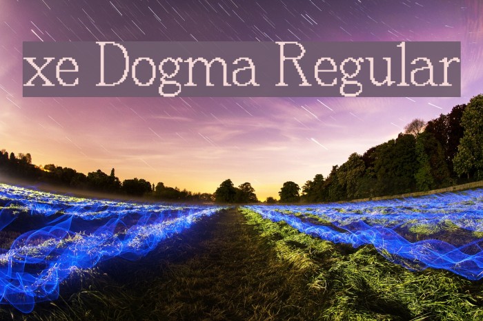 xe Dogma Regular Font examples