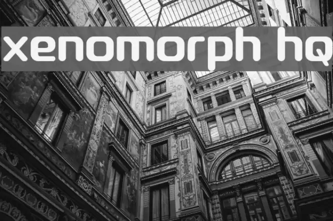 xenomorph hq Font examples