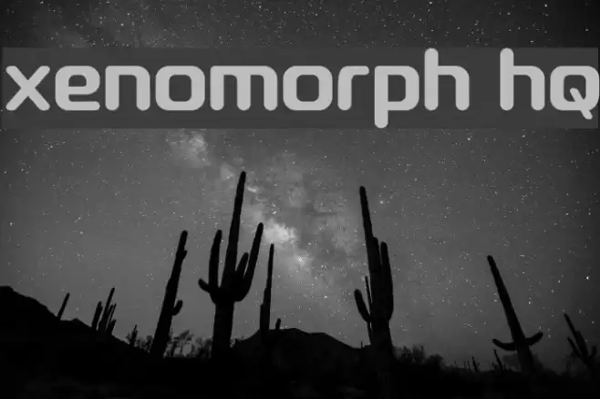 xenomorph hq Font examples