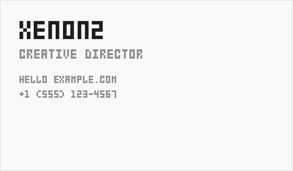 xenon2 Business Card
