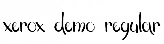 xerox demo regular  Frei Schriftart Herunterladen