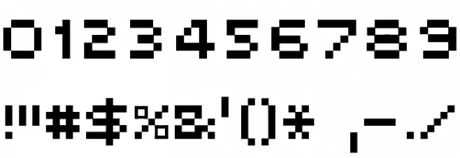 XG pixo Font OTHER CHARS