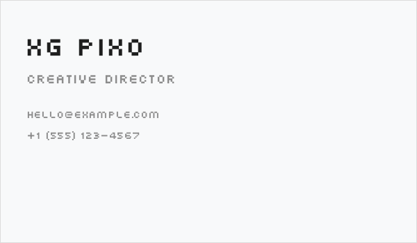 XG pixo Business Card