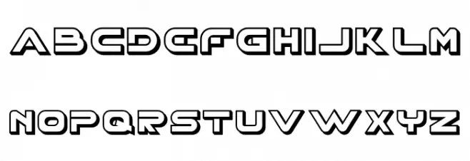 XHARP 3D Schriftart Groß