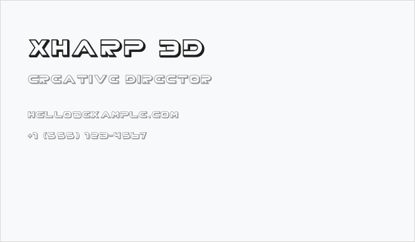 XHARP 3D Business Card