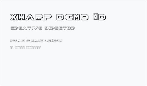 XHARP Demo 3D Business Card
