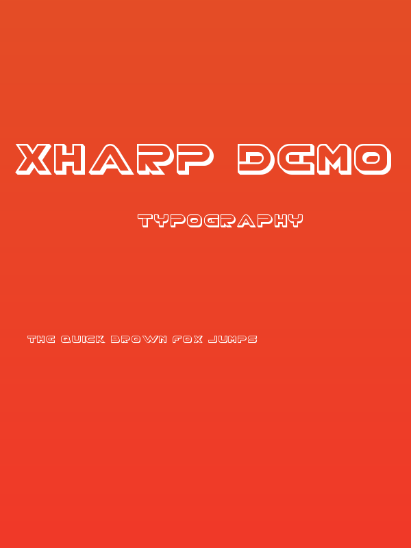 XHARP Demo 3D Poster
