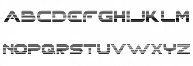XHARP Demo Gradient Font OTHER CHARS