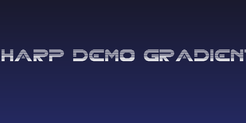 XHARP Demo Gradient Social Header