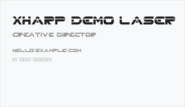 XHARP Demo LASER Business Card