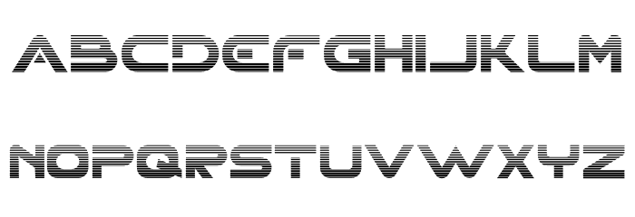 XHARP Gradient Font LOWERCASE