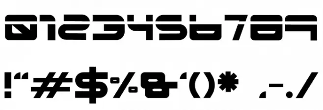 XHARP LASER Font OTHER CHARS