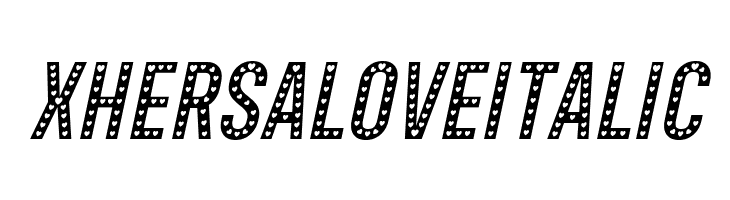 Xhers Alove Italic  Free Fonts Download