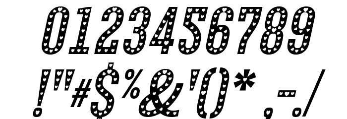 Xhers Alove Italic Font OTHER CHARS