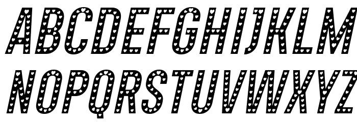 Xhers Alove Italic Font LOWERCASE